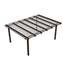 Kit Policarbonato Cristal 6mm 4,00m x 1,00m - Perfis Naturais - RM Policarbonatos e Acessórios