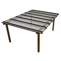 Kit Policarbonato Cristal 6mm 4,00m x 1,50m - Perfis Naturais