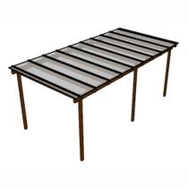 Kit Policarbonato Cristal 6mm 6,00m x 3,00m - Perfis Bronze Kit Policarbonato Cristal 6mm 6,00m x 3,00m - Perfis Bronze