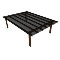 Kit Policarbonato Fume 10mm 6,00m x 6,00m - Perfis Naturais Kit Policarbonato Fume 10mm 6,00m x 6,00m - Perfis Naturais