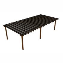 Kit Policarbonato Fume 4mm 12,00m x 3,00m - Perfis Naturais