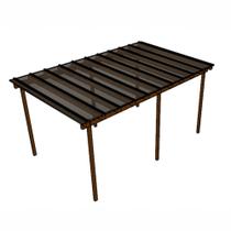 kit Policarbonato Fume 4mm 5,00m x 2,00m - Perfis Naturais