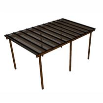 Kit Policarbonato Fume 4mm 5,00m x 3,00m - Perfis Naturais