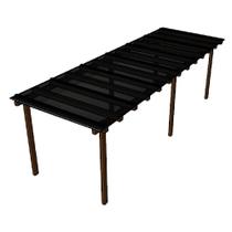 Kit Policarbonato Fume 4mm 6,00m x 3,00m - Perfis Naturais