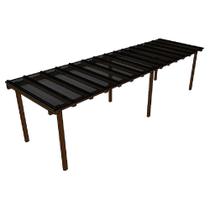 Kit Policarbonato Fume 4mm 7,00m x 2,00m - Perfis Naturais