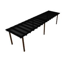 Kit Policarbonato Fume 4mm 8,00m x 2,00m - Perfis Naturais