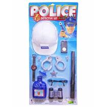 Kit Policial Set Com Capacete + Acessorios Art Brink