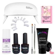 Kit Poligel Simples Polygel Alongamento Cabine Sun Mini Uv