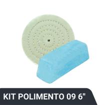 Kit Polimento Alto Brilho Algodao 6" - KITPMAB
