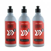 Kit Polimento Auto Corte Refino Lustro 500 ml Autoamerica