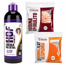 Kit Polimento Automotivo Lincoln HOF 500g + 2 Boinas Corte Refino Lustro Rotativa Roto Orbital Kit Polimento Automotivo Lincoln HOF 500g + 2 Boinas Corte Refino Lustro Rotativa Roto Orbital