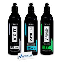 Kit polimento automotivo vonixx vhp v-cut v-polish v-finish 500ml