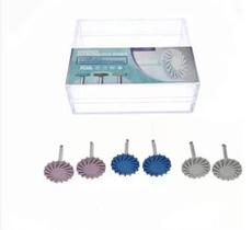 Kit Polimento Dental Borracha Diamantado Espiral Para Resina