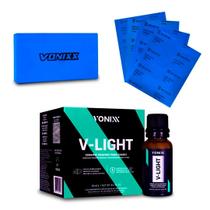 Kit Polimento Farol Vitrificador V-light 20ml Lixa Vonixx