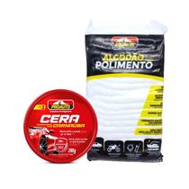 Kit Polimento Proauto Algodão 100g + Cera Tradiocional 200g