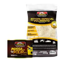 Kit Polimento Proauto Estopa 200g + Massa de Polir N2 500g