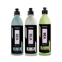 Kit Polimento Vonixx V10 Polidor Corte V20 Refino V30 Lustro