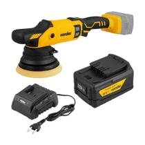 KIT Politriz roto orbital IPRV 1855 com bateria intercambiável de 18 V 4 Ah IBV 1804 e carregador ICBV 1805 VONDER KIT Politriz roto orbital IPRV 1855 com bateria intercambiável de 18 V 4 Ah IBV 1804 e carregador ICBV 1805 VONDER
