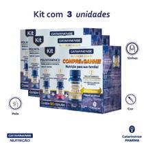 Kit Polivitamínico Combo Mulher + Homem + Cabelos e Unhas Catarinense Pharma - Kit 3 unidades