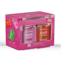 Kit Polivitamínico Gummy Hair Cabelos e Unhas Melancia + Tutti Frutti 120 gomas