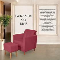 Kit Poltrona Angelina Confortavel Luxo 1 Puff Suede Vermelho Kit Poltrona Angelina Confortavel Luxo 1 Puff Suede Vermelho