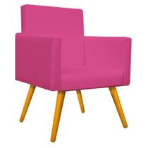 Kit Poltrona Beatriz e Puff Sofia Palito Mel Corano Pink - KDAcanto Móveis
