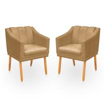 Kit Poltrona Cadeira para Sala Confortável e Moderna Mila Suede Kit Poltrona Cadeira para Sala Confortável e Moderna Mila Suede