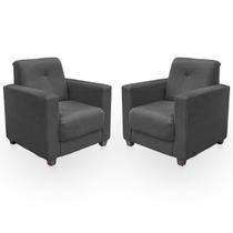 Kit Poltrona Cadeira para Sala Confortável Reforçada Veneza Suede