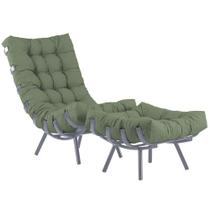 Kit Poltrona Costela + Puff Almofada Decorativo Alumínio Kit Poltrona Costela + Puff Almofada Decorativo Alumínio