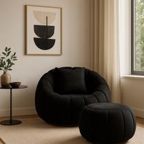 kit Poltrona Giratória Orgânica Redonda com Puff e Almofada Claudia Luxo Confortável Design Moderno Veludo kit Poltrona Giratória Orgânica Redonda com Puff e Almofada Claudia Luxo Confortável Design Moderno Veludo