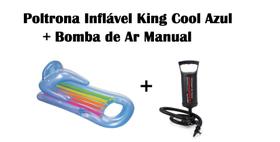 Kit Poltrona Inflável Piscina Azul+ Bomba de Ar