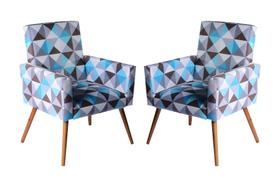 Kit poltrona nina triangulo azul Kit poltrona nina triangulo azul