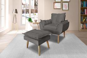 kit poltrona opala + puff decorativo para descanso dos pés kit poltrona opala + puff decorativo para descanso dos pés