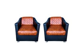 Kit Poltronas Tyla Decorativa Cadeira Para Manicure Sala Composse nozes
