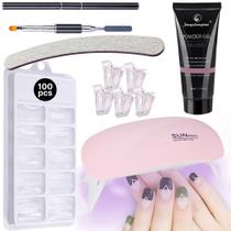 kit polygel completo Pincel Duplo e Monomer - Kalon Nails