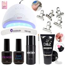 Kit Polygel D&Z Primer Top Unhas Gel Poligel Cabine Sun One