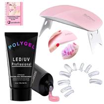 Kit Polygel Gel Alongamento Iniciante Gel Alta Densidade Tip