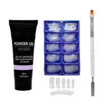 Kit Polygel Led Uv Molde F1 Com Pincel Duplo