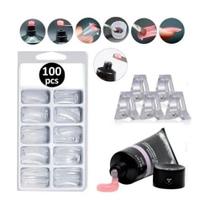 Kit Polygel + Molde F1 + 5 Presilhas Acrilica