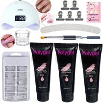 Kit Polygel Poligel 15Ml Alongamento Unhas Led Uv Cabine