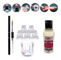 Kit Polygel Poligel Moldes F1 Presilha Acrilica Monomer