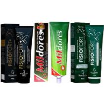 Kit Pomada Fisio Fort Premium + Mil Dores + Fisio Fort