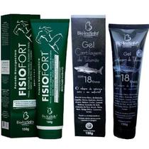 Kit Pomada Massageadora Fisio Fort + Gel Massageador Cartilagem de Tubarão