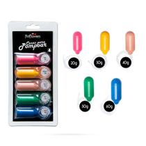 Kit Pompoar 05 Unidades - Hot Flowers Kit Pompoar 05 Unidades - Hot Flowers