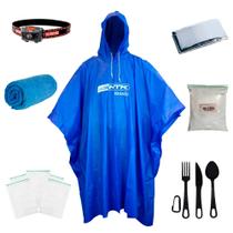Kit Poncho Iguazu + Cal + Talher preto + Toalha + Acessórios
