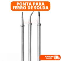 Kit Ponta para Ferro de Solda 3 Unidades Cônica Curva Cônica Fenda Ponta De Solda Universal Pontas Kit Ponta para Ferro de Solda 3 Unidades Cônica Curva Cônica Fenda Ponta De Solda Universal Pontas