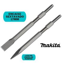 Kit Ponteira Talhadeira Makita Para Martelete Rompedor Sextavado 17mm