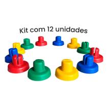 Kit Ponteiras Achatadas para Haste de Cama Elástica ChicoPlay 12 Unidades