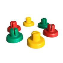 Kit Ponteiras Achatadas para Haste de Cama Elástica ChicoPlay 6 Unidades Kit Ponteiras Achatadas para Haste de Cama Elástica ChicoPlay 6 Unidades