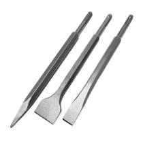 Kit Ponteiras Talhadeira Chata Pá Para Martelete 3 Peças 25cm Aço Forte E Durável Kit Ponteiras Talhadeira Chata Pá Para Martelete 3 Peças 25cm Aço Forte E Durável